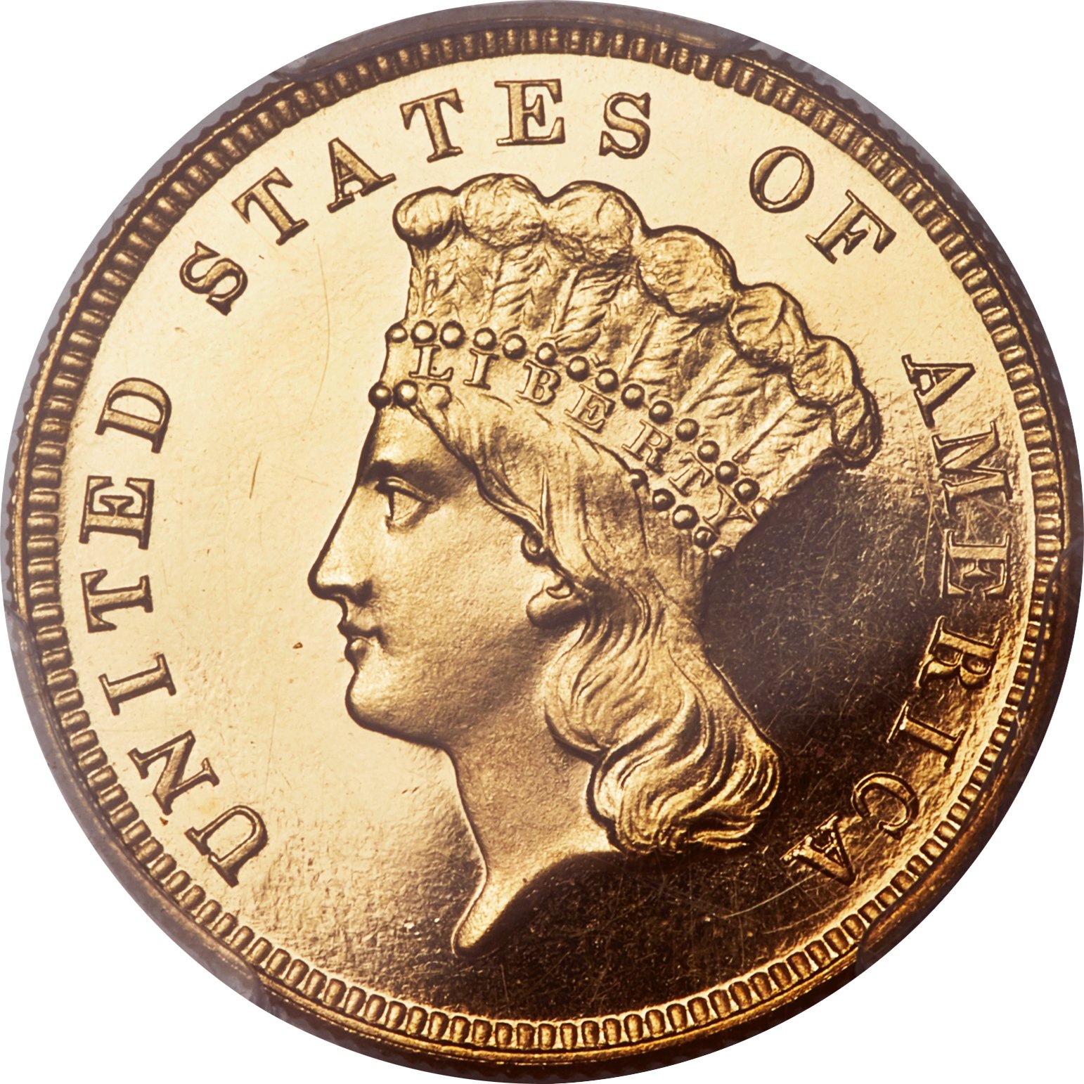 image for: 1886 $3 PR64+ Deep Cameo PCGS. CAC....