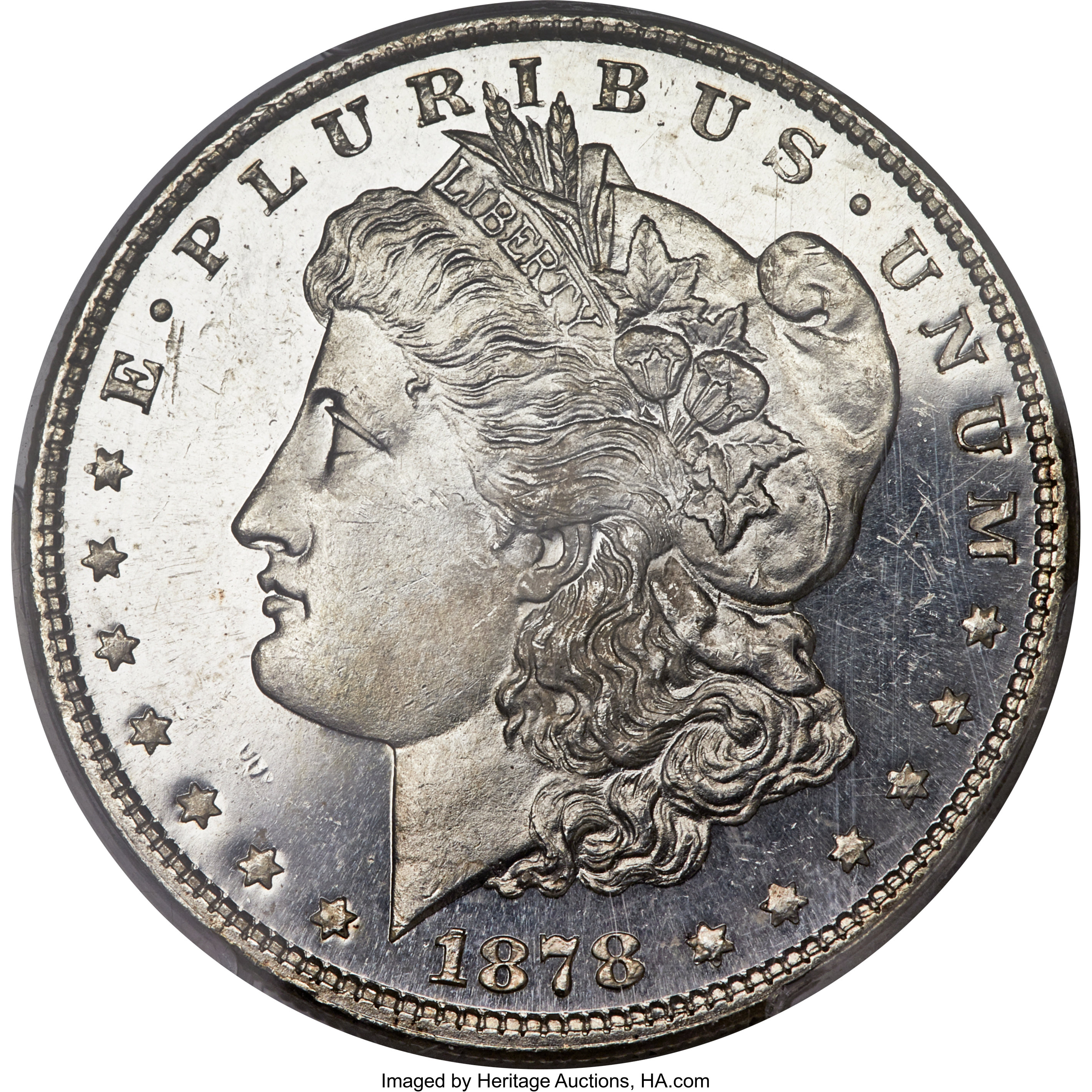image for: 1878 7TF $1 Reverse of 1879 MS64 Deep Mirror Prooflike PCGS....