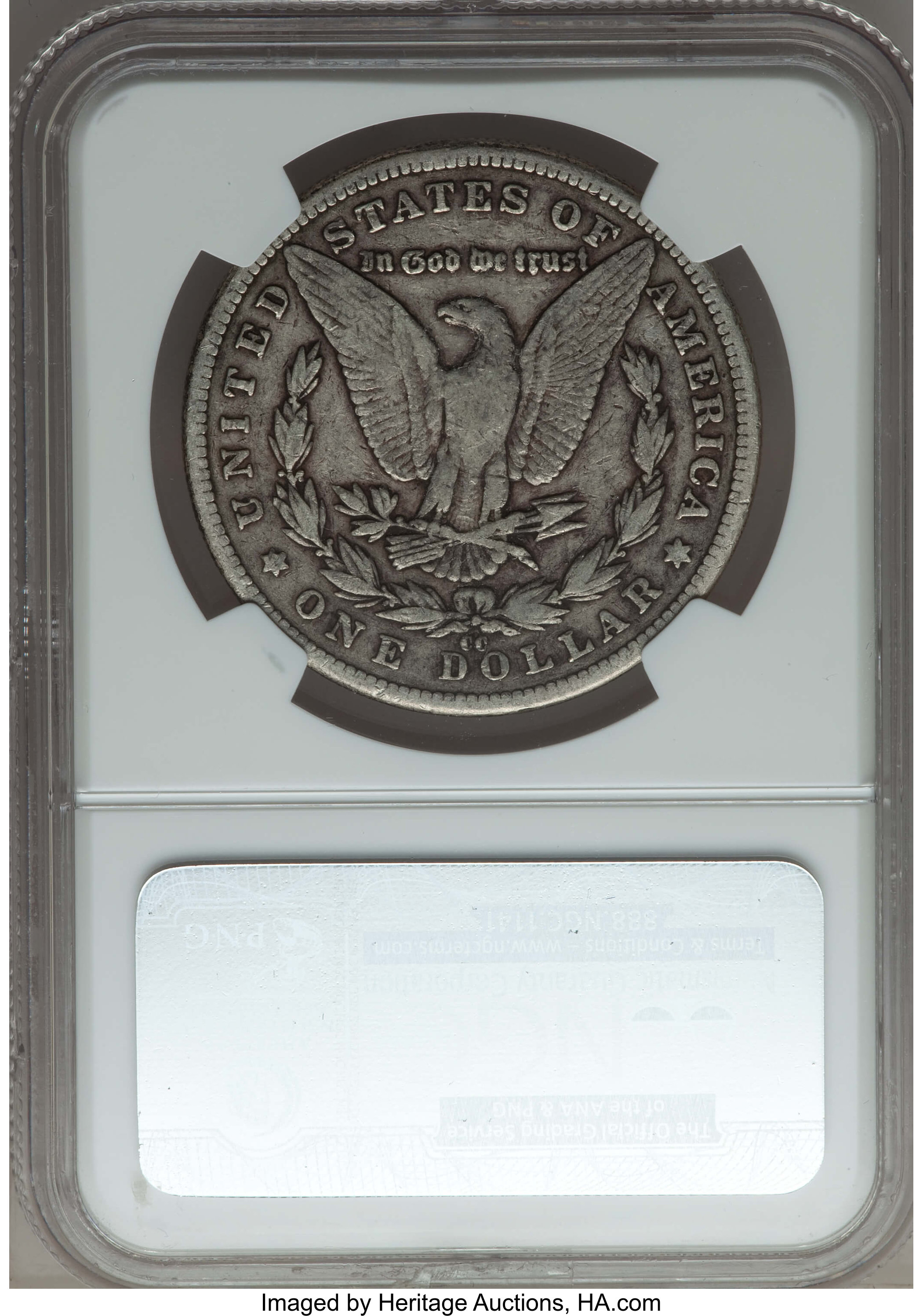1885-CC $1  Doubled Dash, VAM-4 VF25 CAC thumbnail 2