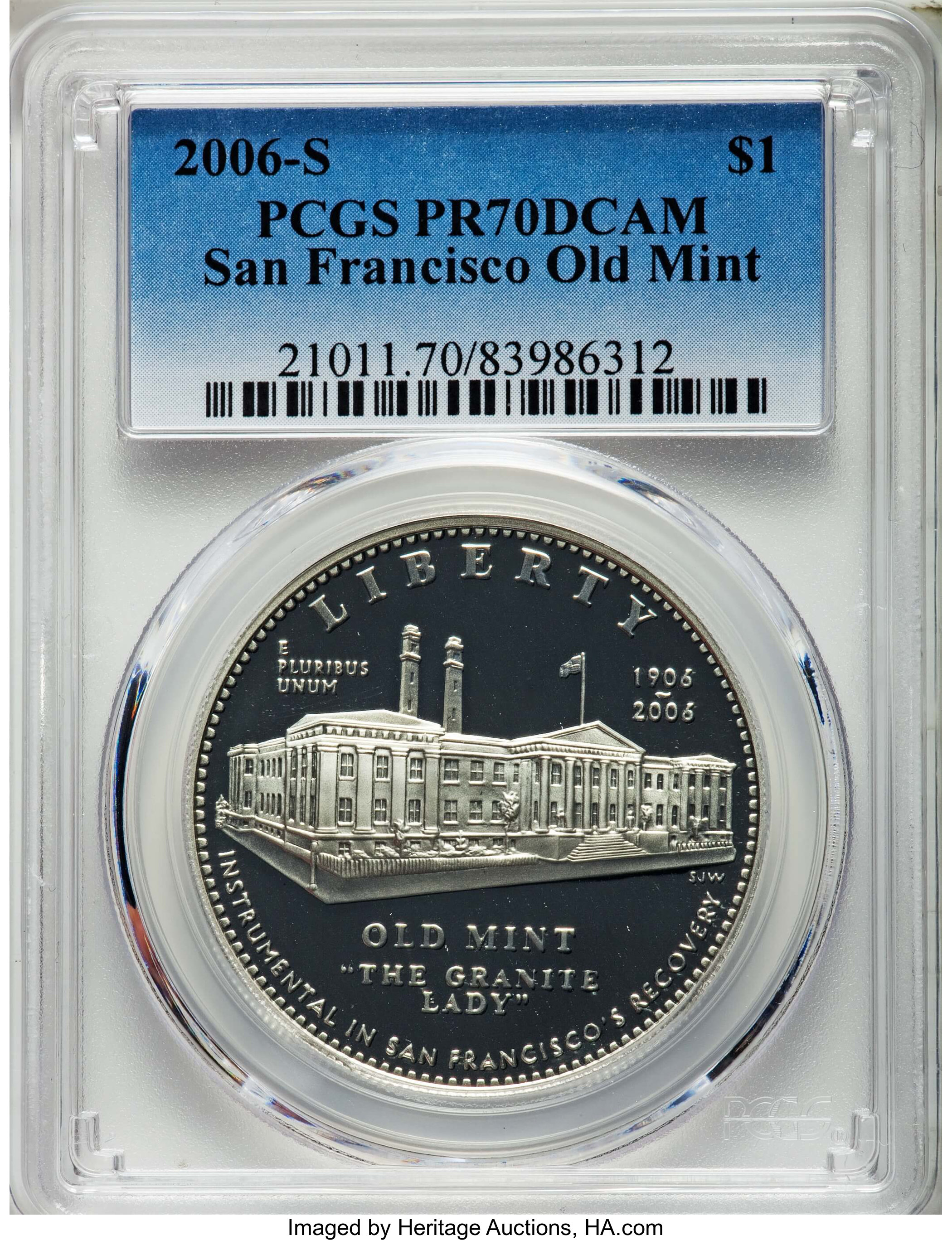2006-S $1 San Francisco Old Mint PR70 Deep Cameo PCGS. PCGS Population: (388). NGC Census: (1873). ...