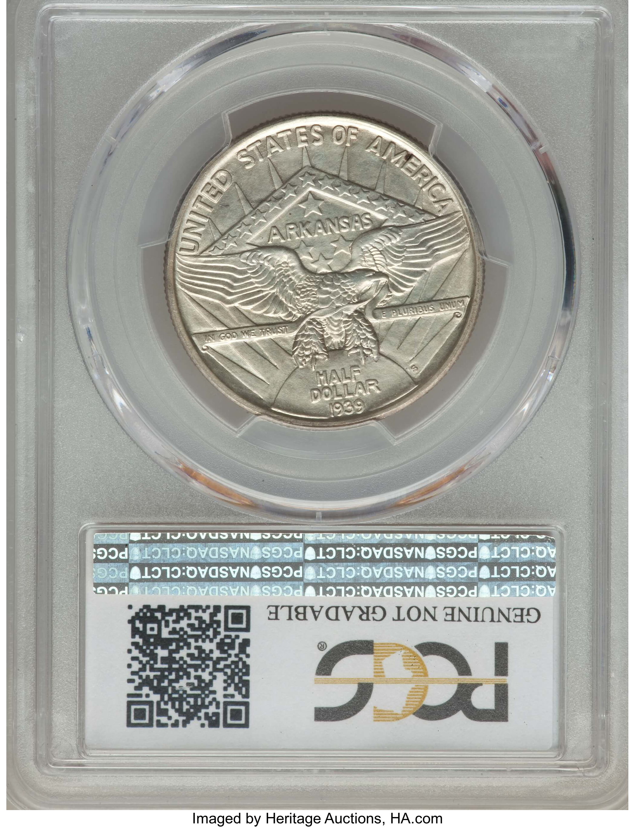 1939-S 50c Arkansas AU53 thumbnail 2