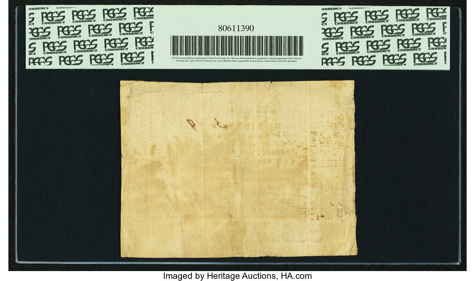 image for: Virginia March 1, 1781 $500 printed on thick laid paper PCGS Apparent Very Fine 30....