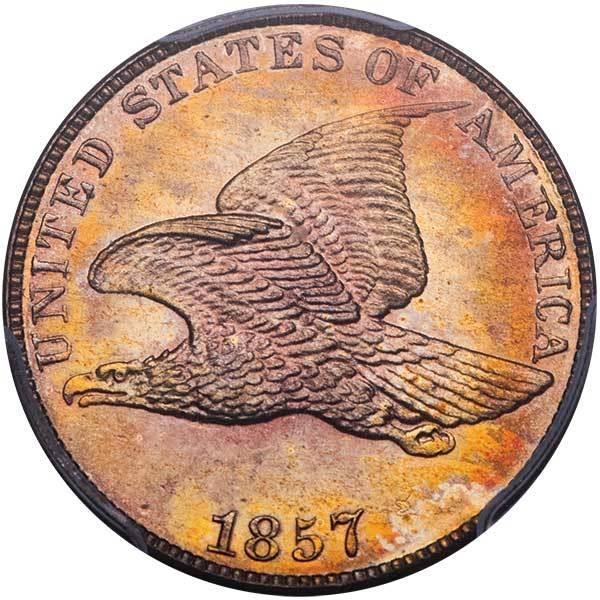 image for: 1C 1857 FLYING EAGLE. PCGS PR65 CAM CAC
