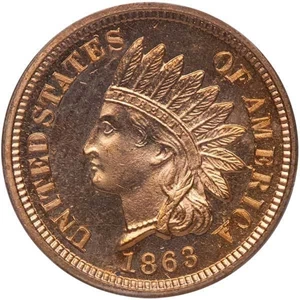 image for: 1C 1863 PCGS PR65 CAM