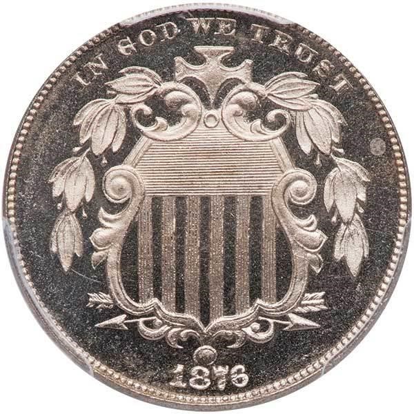 image for: 5C 1876 PCGS PR66 DCAM