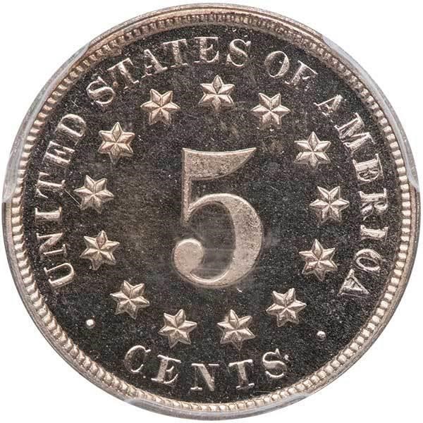 image for: 5C 1876 PCGS PR66 DCAM