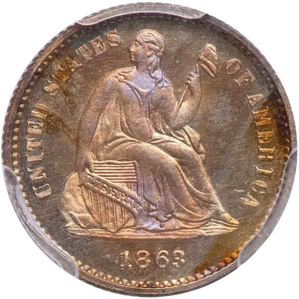 image for: H10C 1863 PCGS PR65 CAM CAC