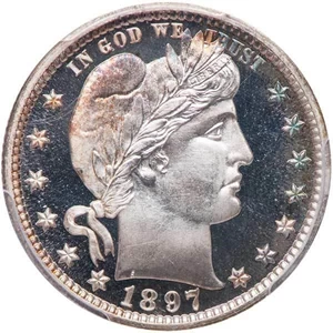 image for: 25C 1897 PCGS PR67+DCAM CAC
