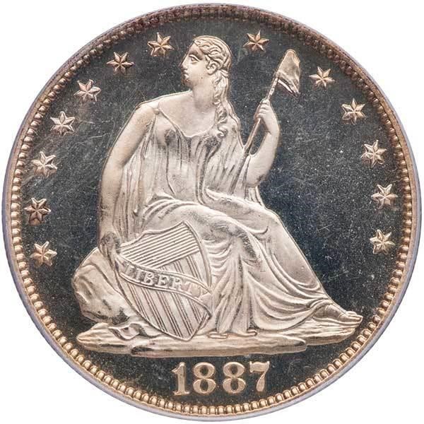 image for: 50C 1887 PCGS PR65 DCAM CAC