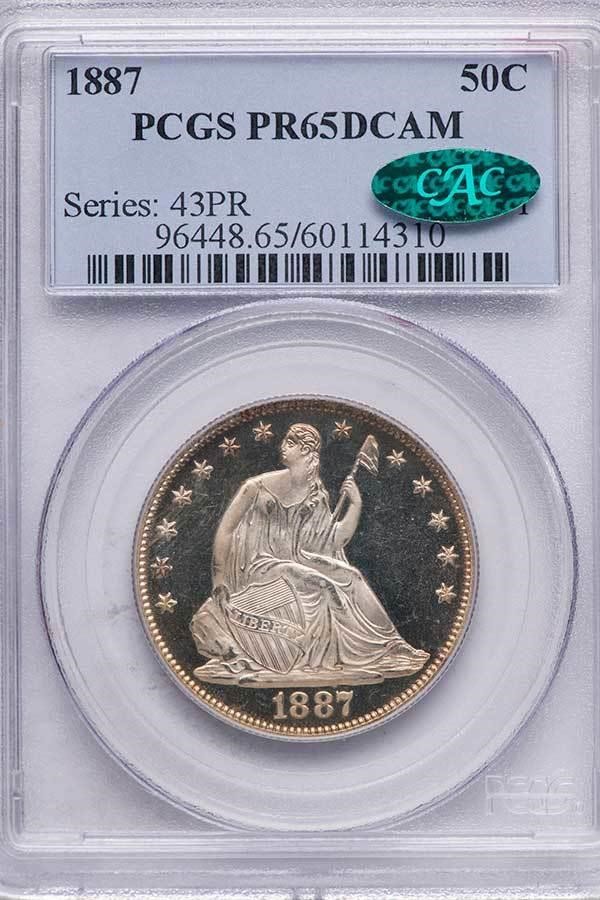 image for: 50C 1887 PCGS PR65 DCAM CAC
