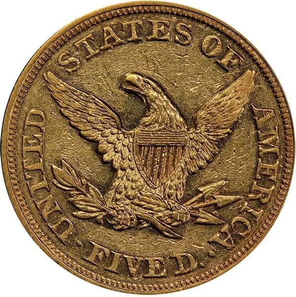 image for: $5 1863 PCGS AU55