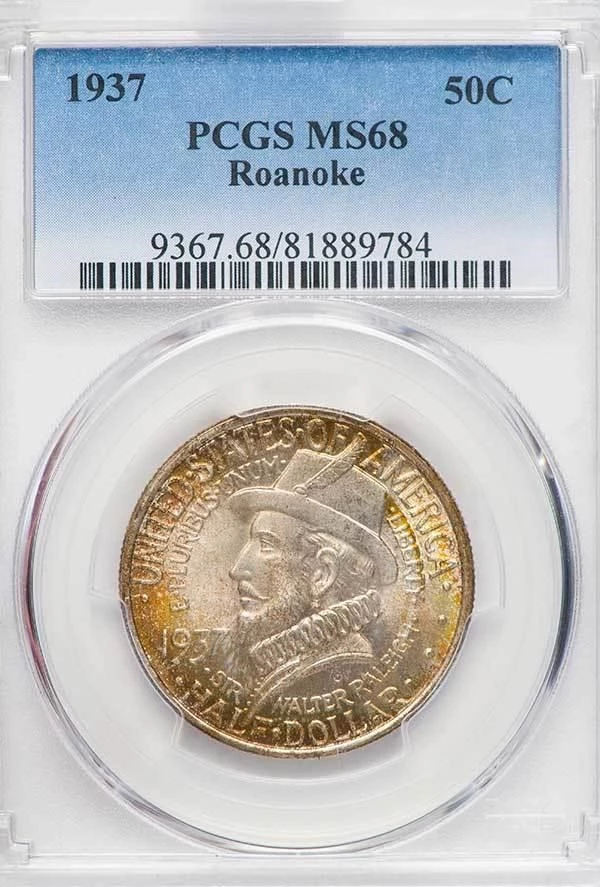 1937 Silver Commemoratives Roanoke Island Mint State (MS) Pricing 