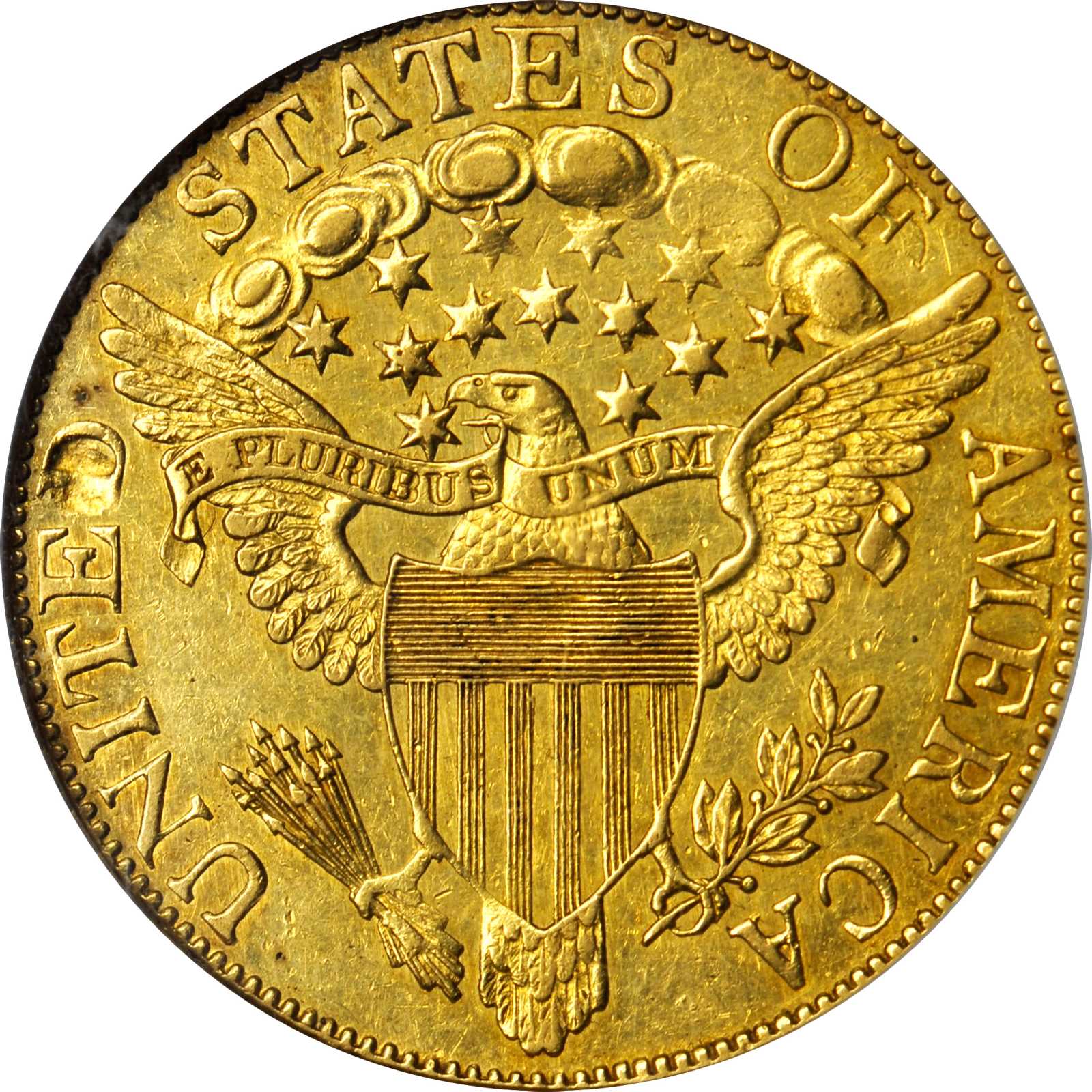 image for: 1803 Capped Bust Right Eagle. BD-5, Taraszka-30. Rarity-4+. Large Reverse Stars, Extra Star. AU-58 (NGC).