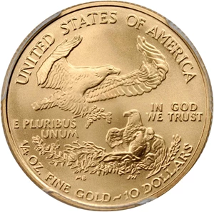 image for: 2008-W Quarter-Ounce Gold Eagle. Burnished. Specimen-69 (PCGS).