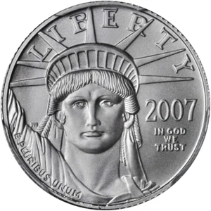 image for: 2007-W Tenth-Ounce Platinum Eagle. Burnished. Specimen-69 (PCGS).