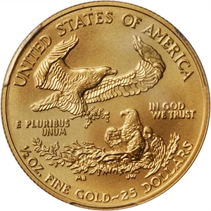 image for: 2008-W Half-Ounce Gold Eagle. Burnished. Specimen-70 (PCGS).