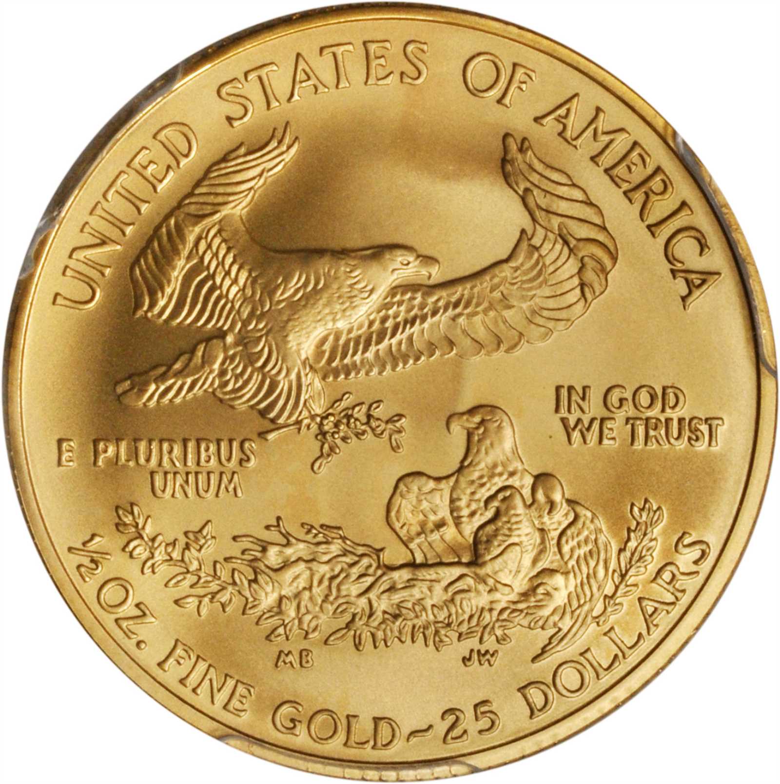 image for: 2007-W Half-Ounce Gold Eagle. Burnished. Specimen-70 (PCGS).