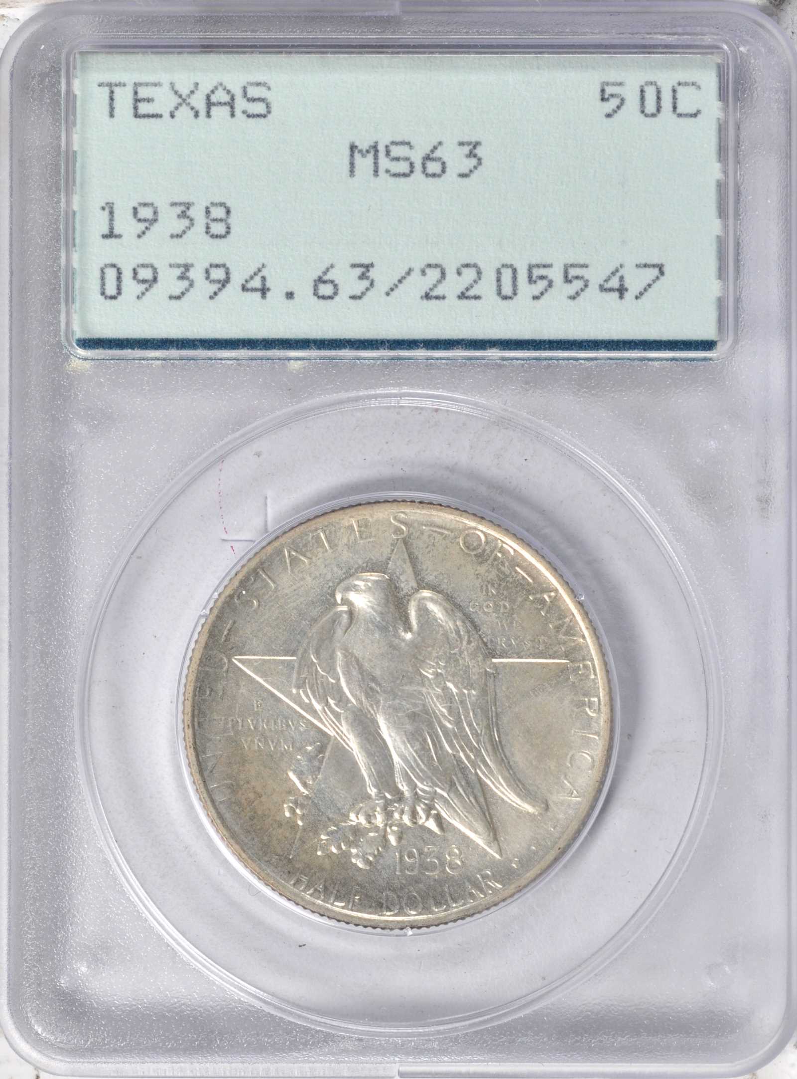 1938 50c Texas MS63 thumbnail 6