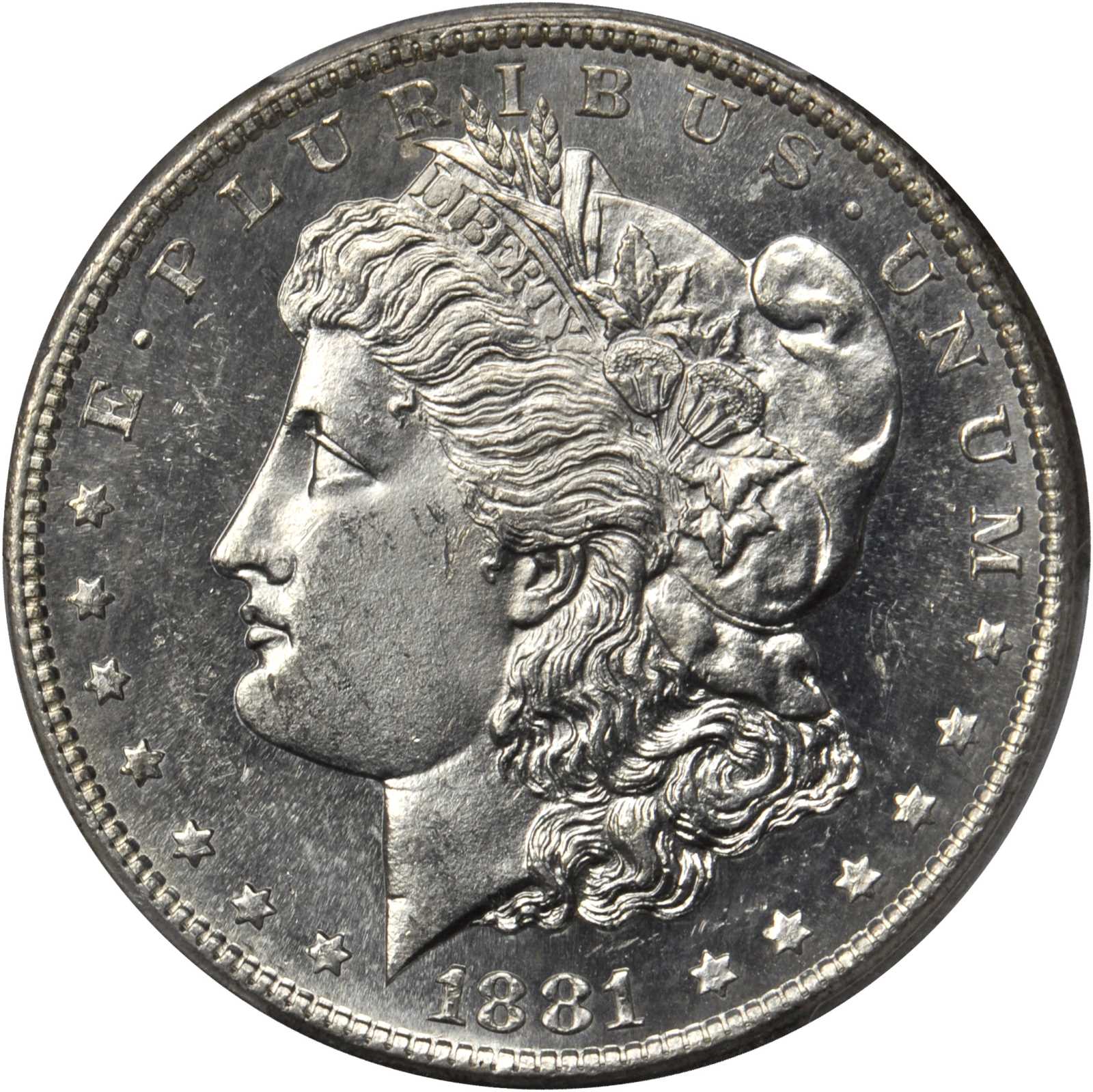 1881-S Morgan Silver Dollar. MS-65 PL (PCGS).