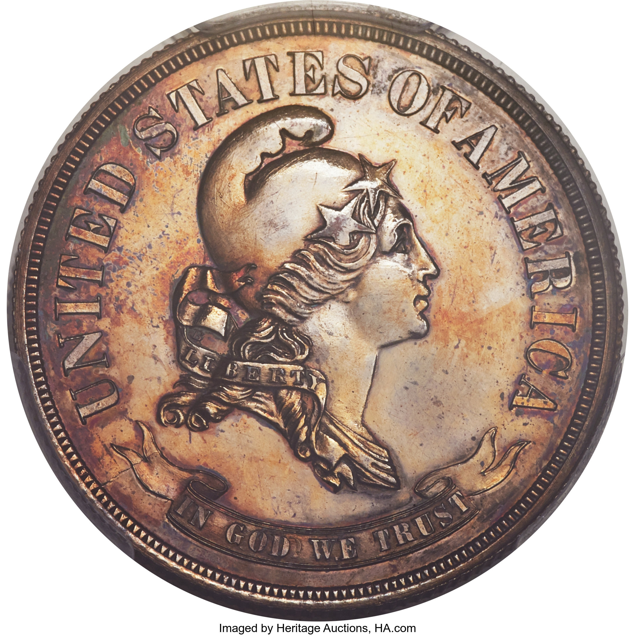 image for: 1870 50C Standard Silver Half Dollar, Judd-977, Pollock-1089, Low R.7, PR61 Brown PCGS....