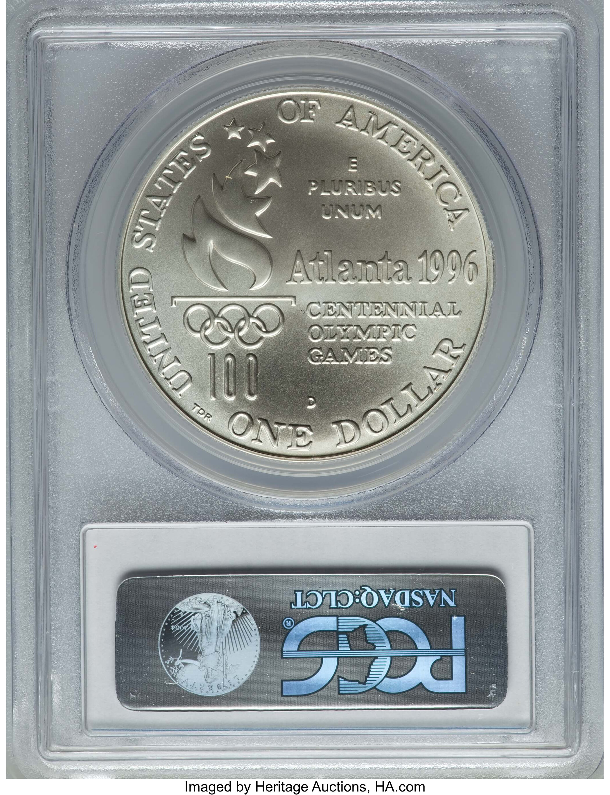1996-D S$1 Atlanta Olympics Tennis MS70 thumbnail 10