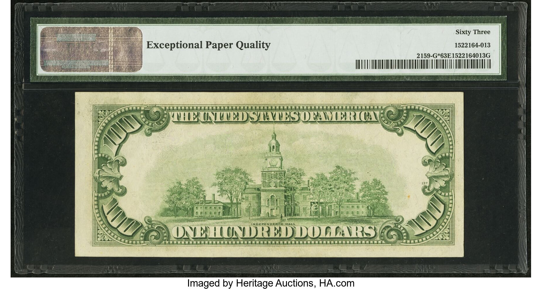 image for: Fr. 2159-G* $100 1950B Federal Reserve Star Note. PMG Choice Uncirculated 63 EPQ....
