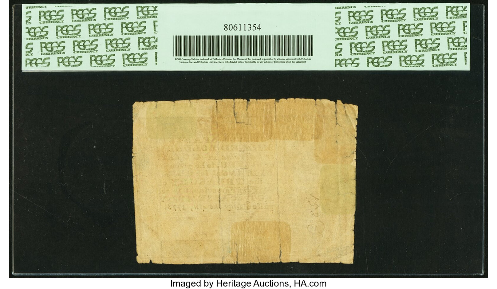 image for: Virginia May 4, 1778 (Dates Printed) $15 PCGS Apparent Very Fine 30....