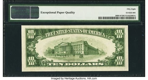image for: Fr. 2009-H* $10 1934D Federal Reserve Star Note. PMG Choice About Unc 58 EPQ....