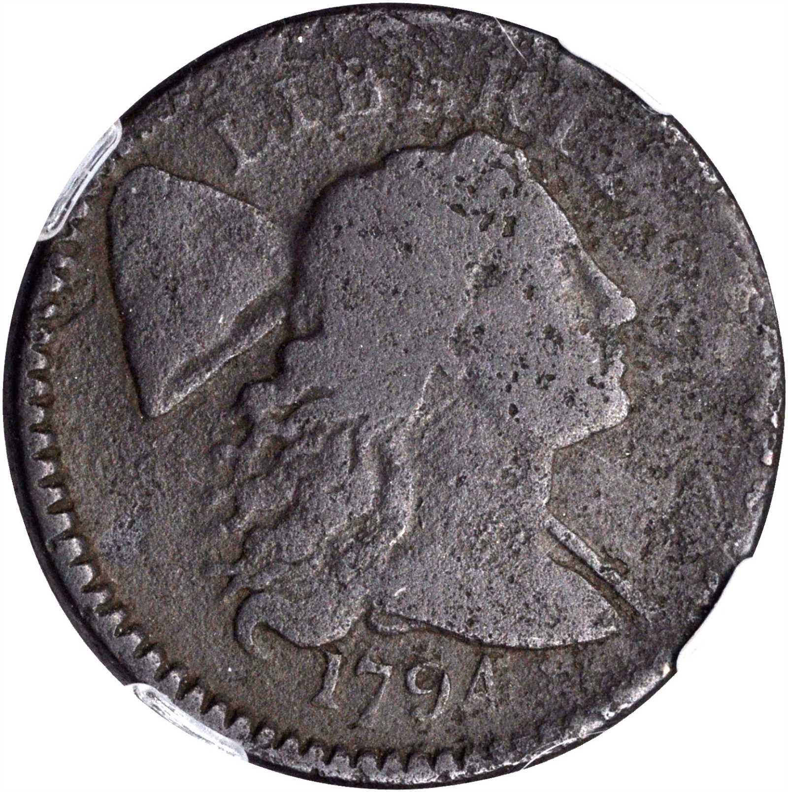 1794 Liberty Cap Cent. VG Details--Corroded¾(NGC).