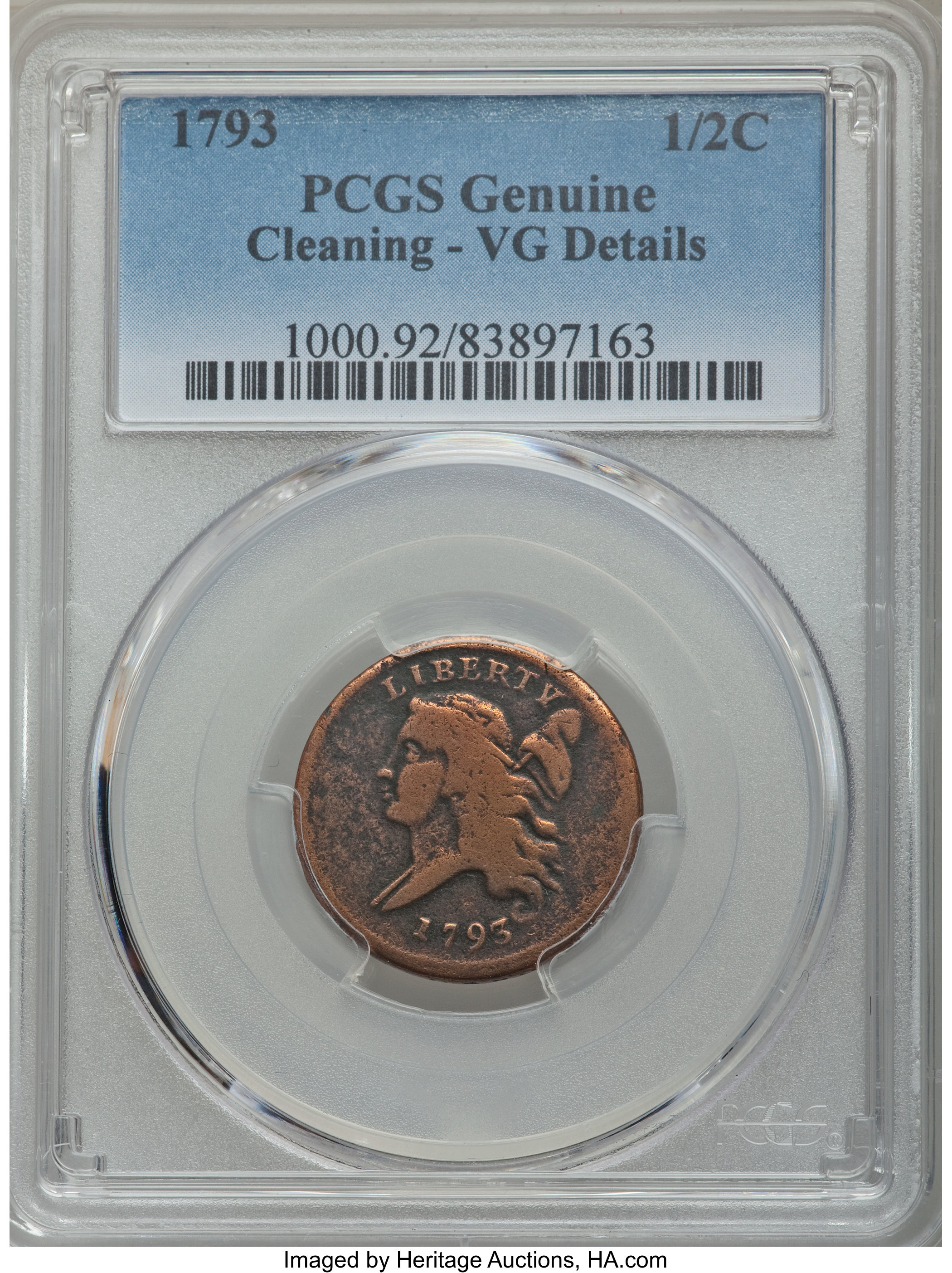 1793 1/2c C-3 MS BN G4 BN thumbnail 13