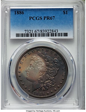 image for: 1886 $1 PR67 PCGS....