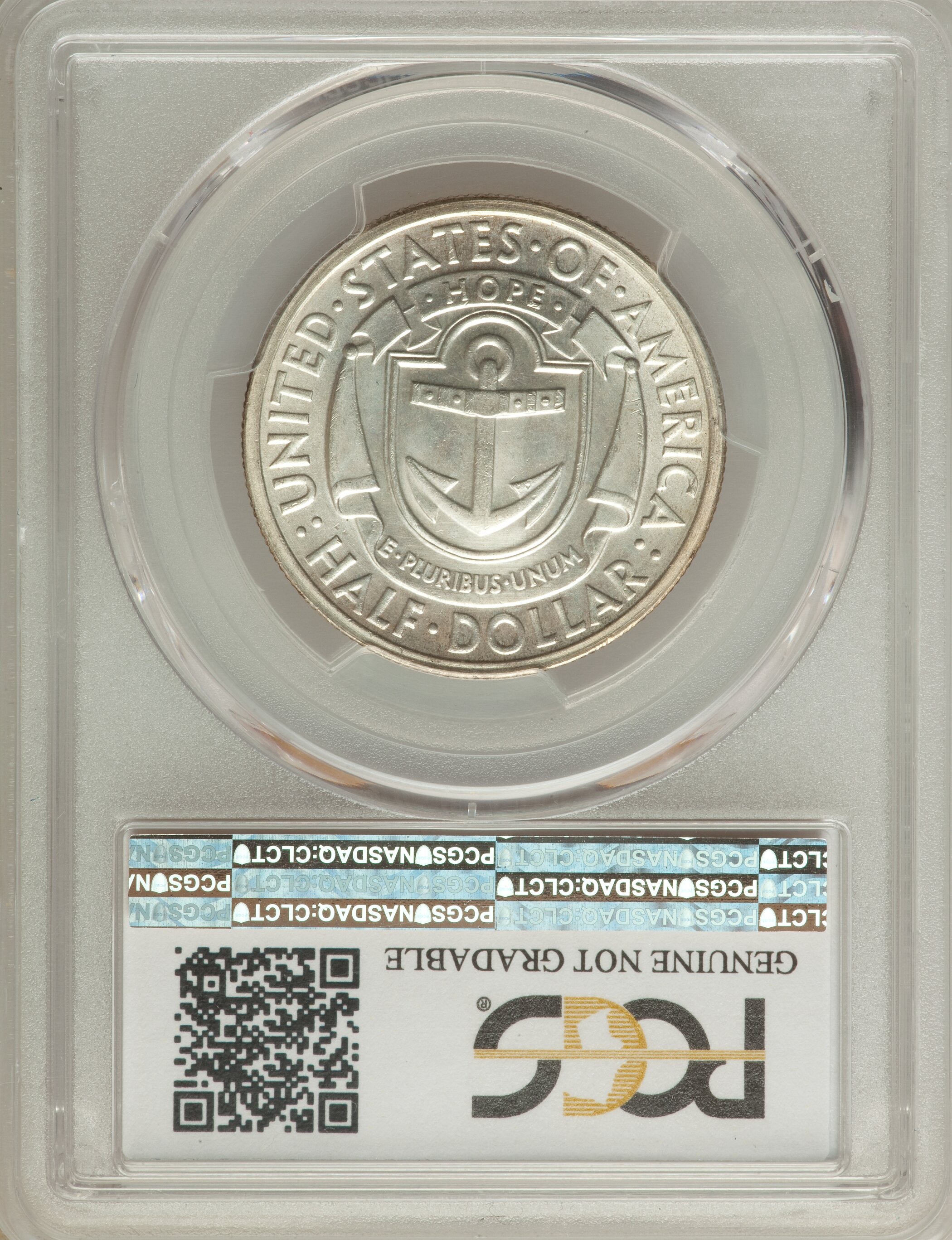 1936 50c Rhode Island AU58 thumbnail 2