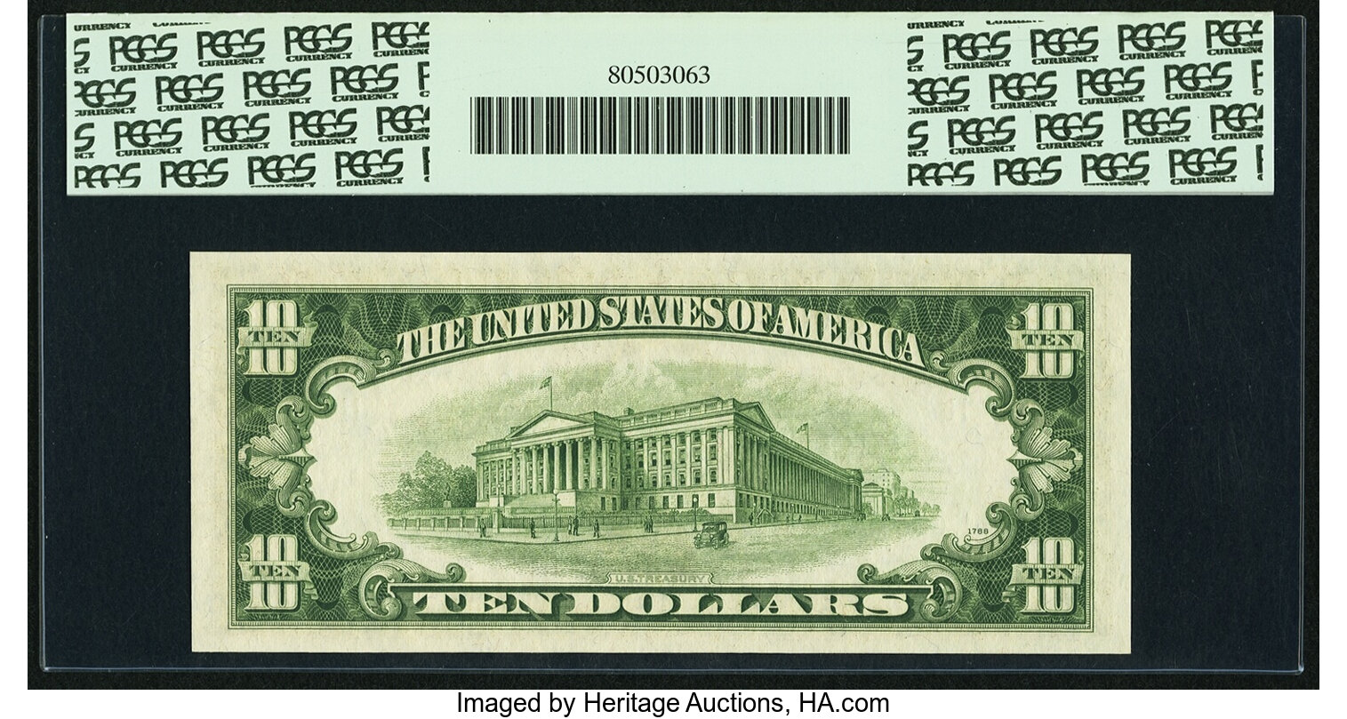 image for: Fr. 2013-K* $10 1950C Federal Reserve Star Note. PCGS Gem New 66PPQ....