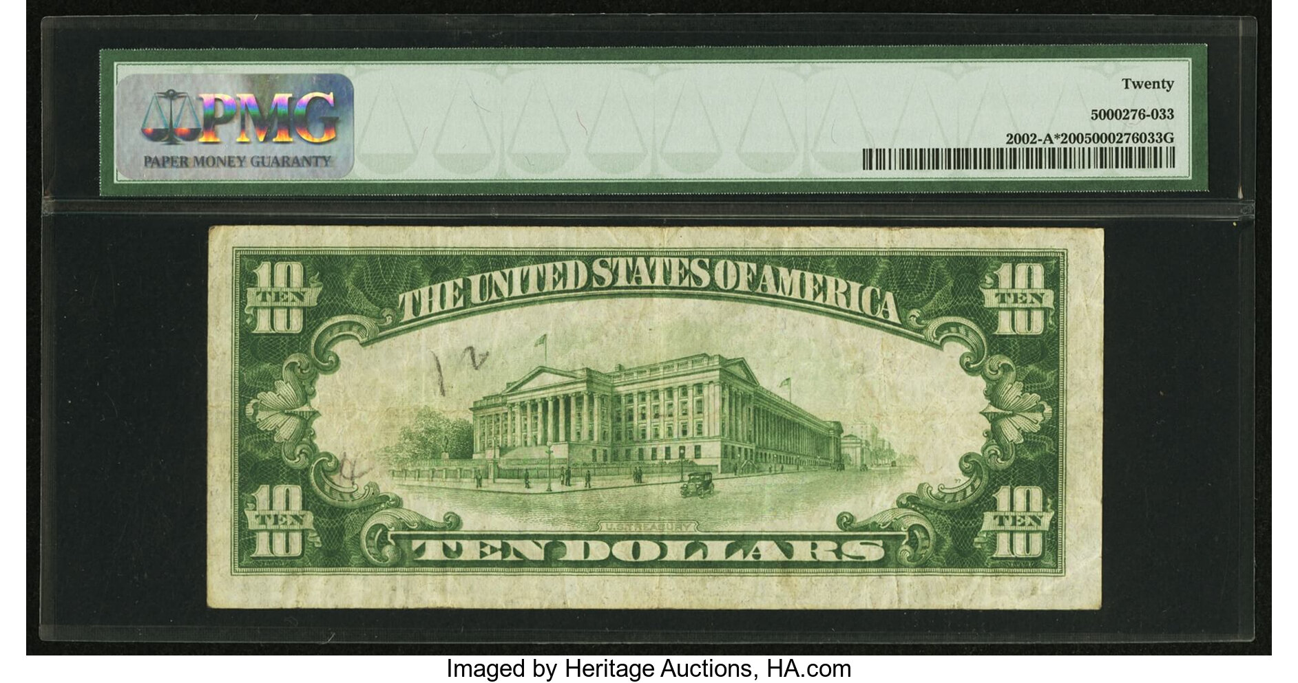 image for: Fr. 2002-A* $10 1928B Light Green Seal Federal Reserve Star Note. PMG Very Fine 20....