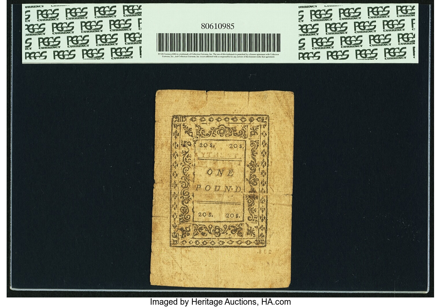 image for: Rhode Island June 16, 1775 20 Shillings Fr. RI-194. PCGS Very Fine 25PPQ....