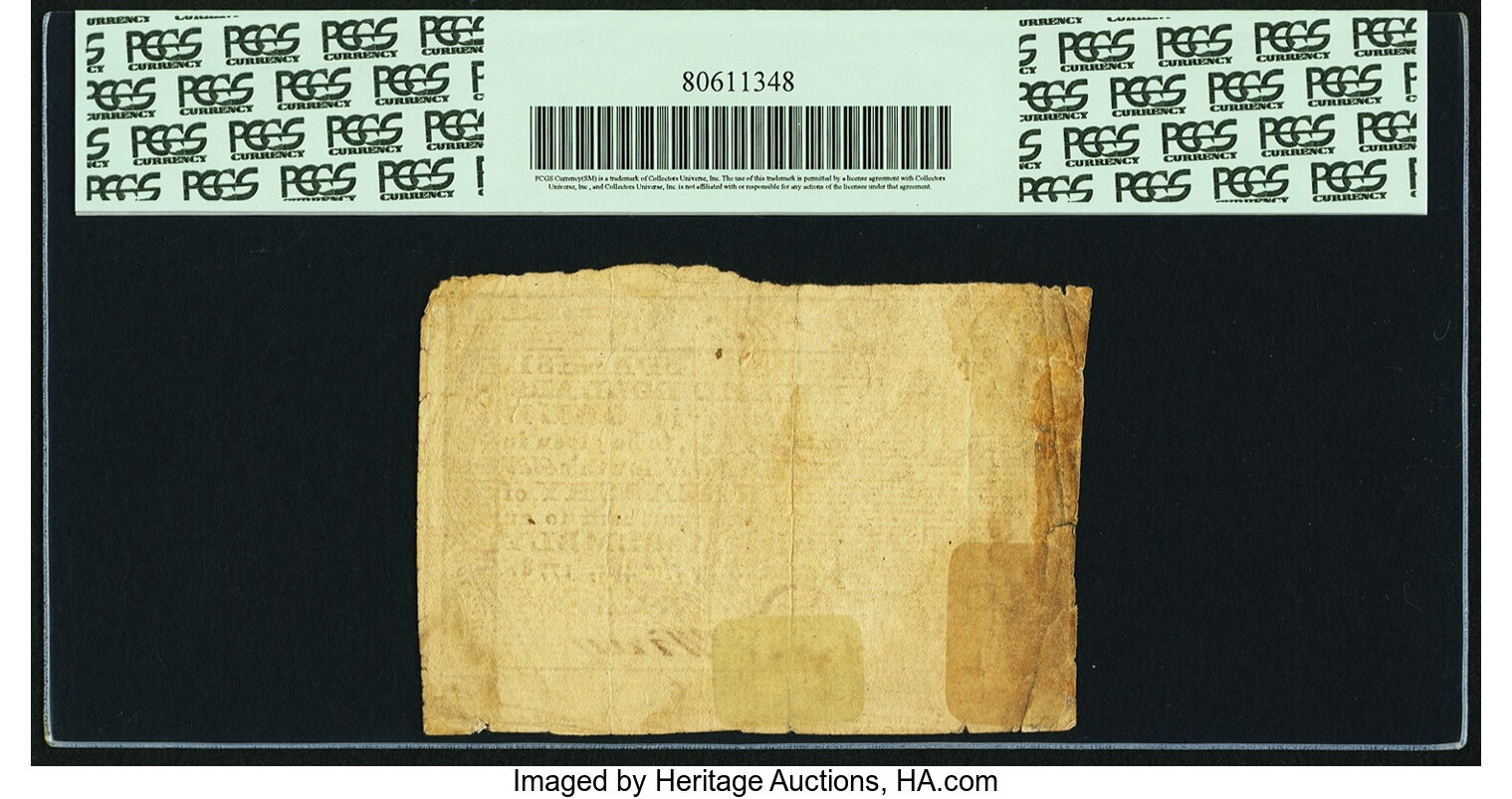 image for: Virginia May 4, 1778 Printed Date $3 Thin Paper Fr. VA-145a. PCGS Very Fine 30 Apparent....