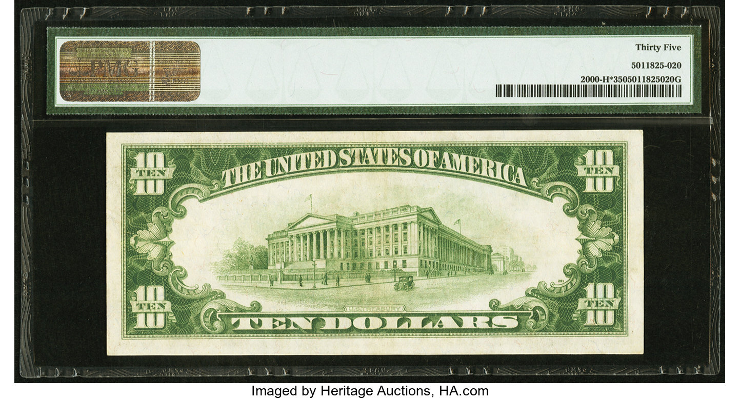 image for: Fr. 2000-H* $10 1928 Federal Reserve Star Note. PMG Choice Very Fine 35....