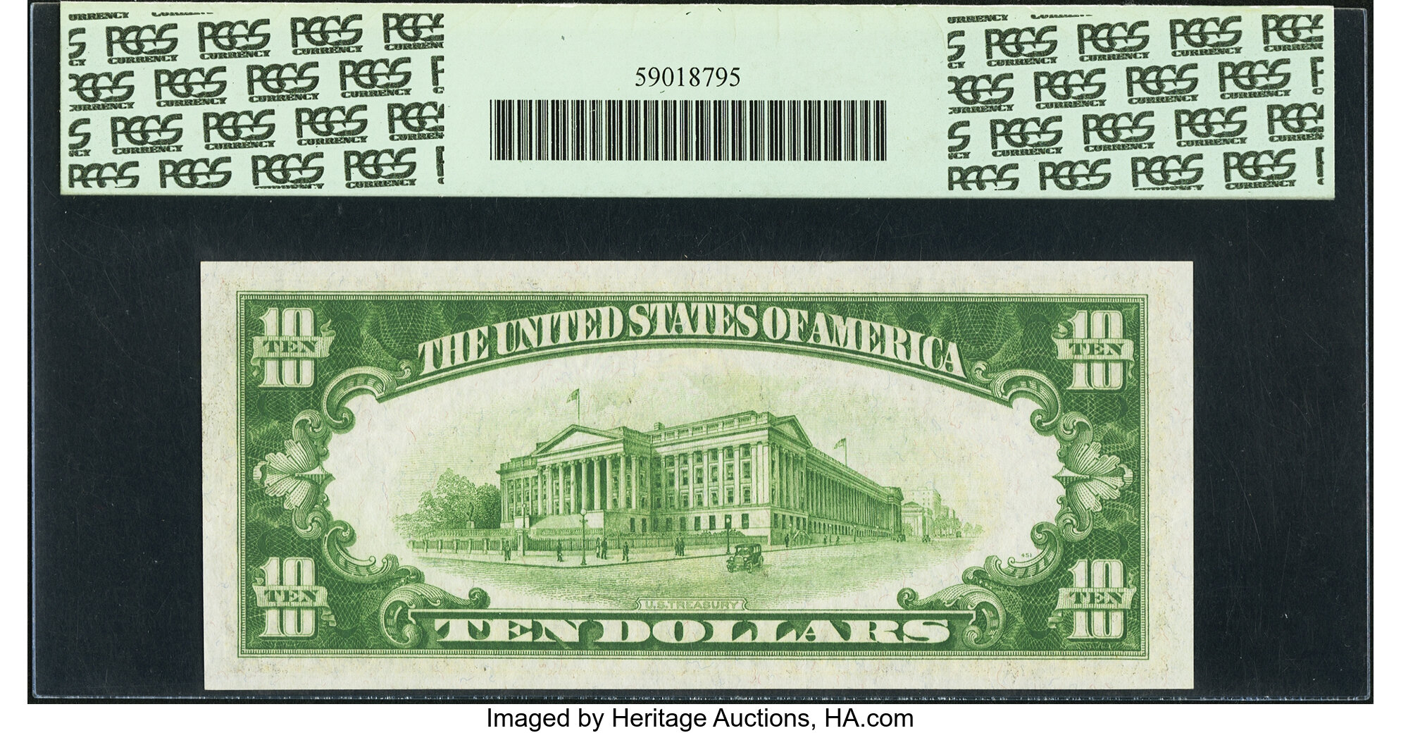 image for: Fr. 2004-G* $10 1934 Light Green Seal Federal Reserve Note. PCGS Choice New 63PPQ....