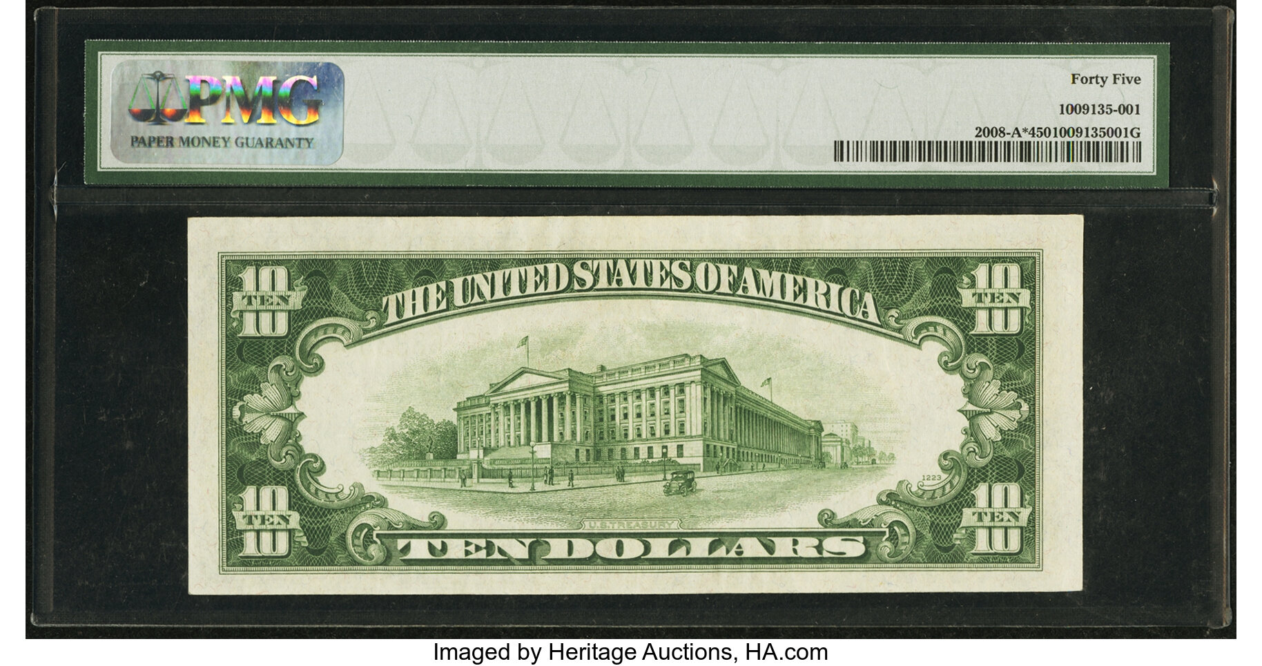 image for: Fr. 2008-A* $10 1934C Federal Reserve Note. PMG Choice Extremely Fine 45....