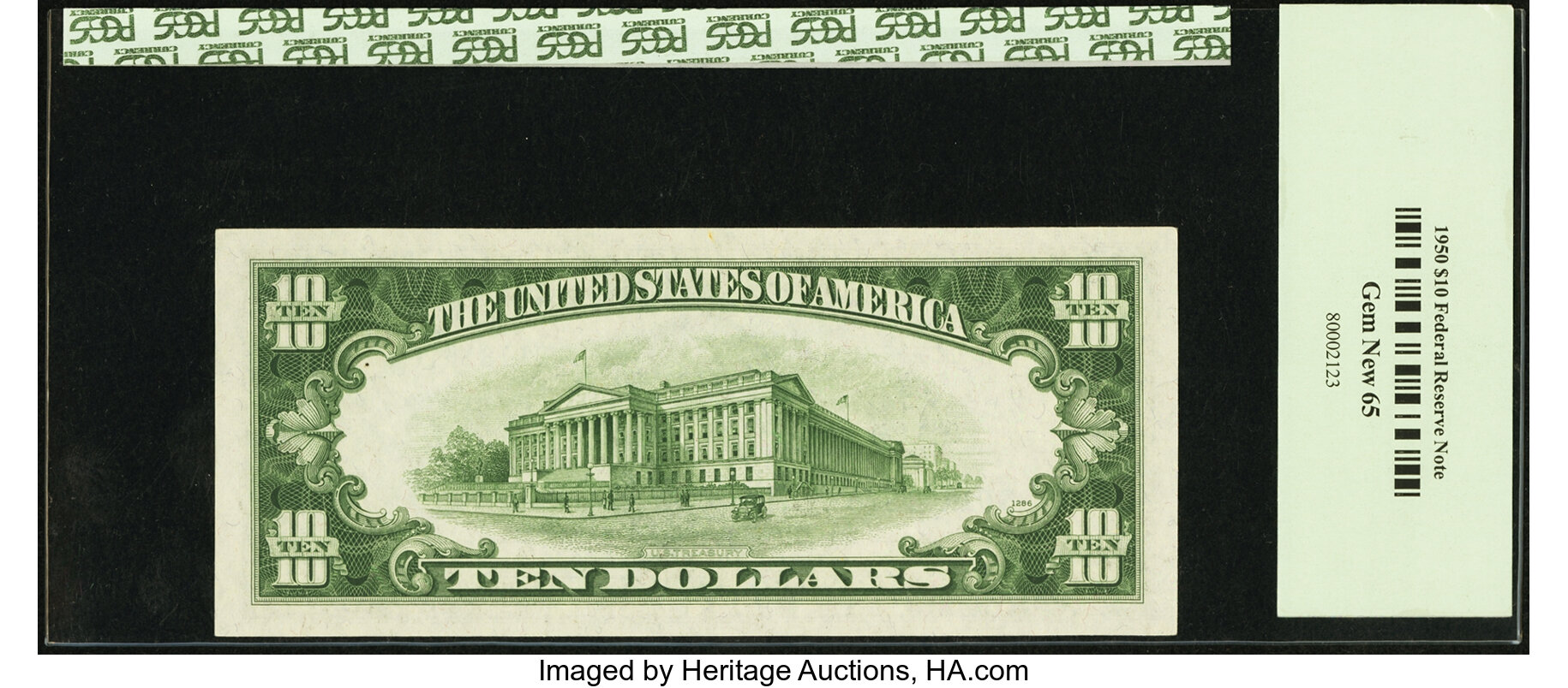 image for: Fr. 2010-G* $10 1950 Federal Reserve Note. PCGS Gem New 65....