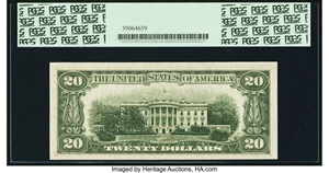 image for: Fr. 2058-C* $20 1934D Wide Federal Reserve Note. PCGS Very Choice New 64PPQ....