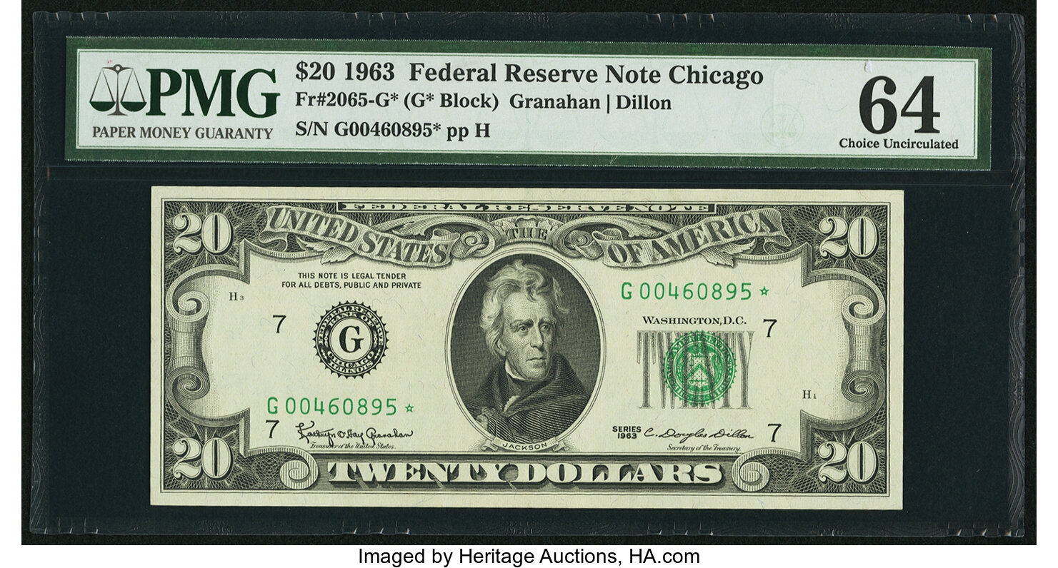 1963 $20 Chicago, Star Replacement (Fr. 2065G*)