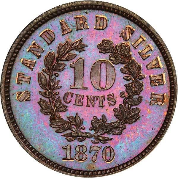 image for: 10C 1870 J-869. PCGS PR66 BN EX SIMPSON
