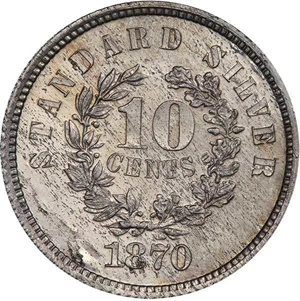image for: 10C 1870 J-871. PCGS PR61 EX DENALI/SIMPSON