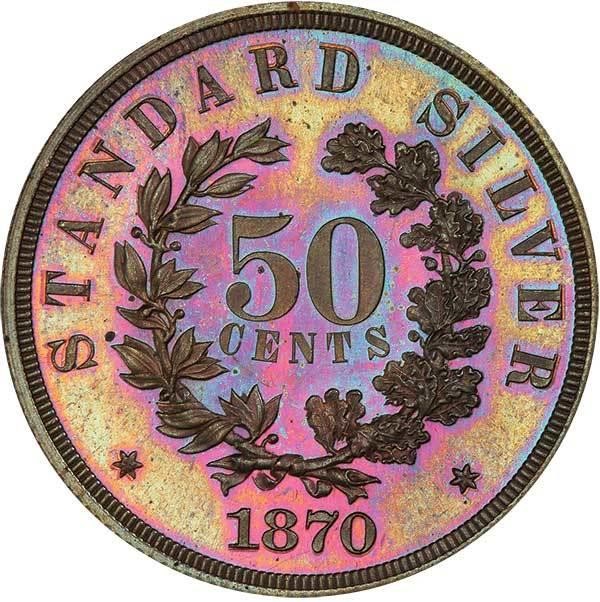 image for: 50C 1870 J-983. PCGS PR65 BN EX SIMPSON