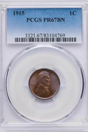 image for: 1C 1915 PCGS PR67 BN