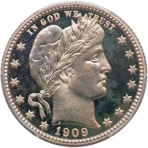image for: 25C 1909 PCGS PR67 DCAM CAC