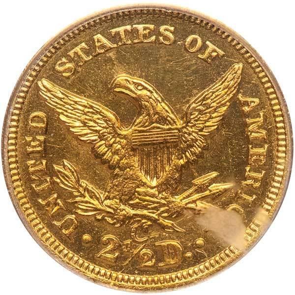 image for: $2.50 1855-C  PCGS AU55