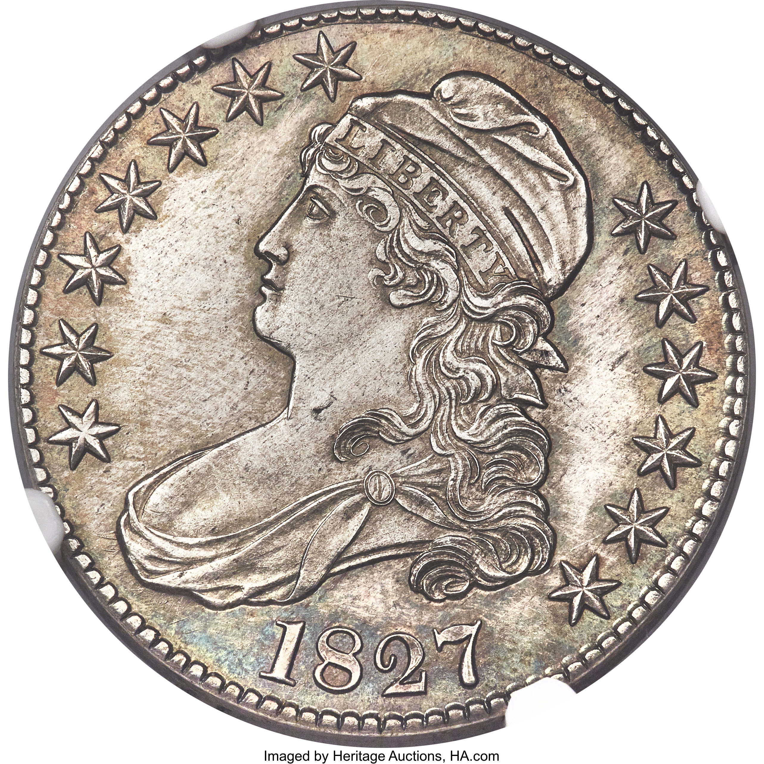 image for: 1827 50C PR62 NGC. O-121, High R.7 as a proof....