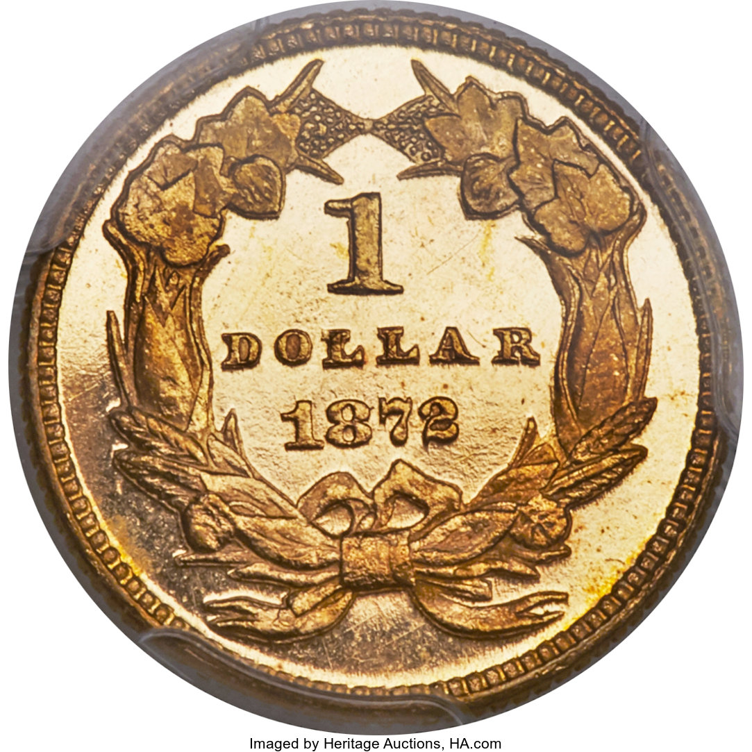 image for: 1872 G$1 PR66 Deep Cameo PCGS....